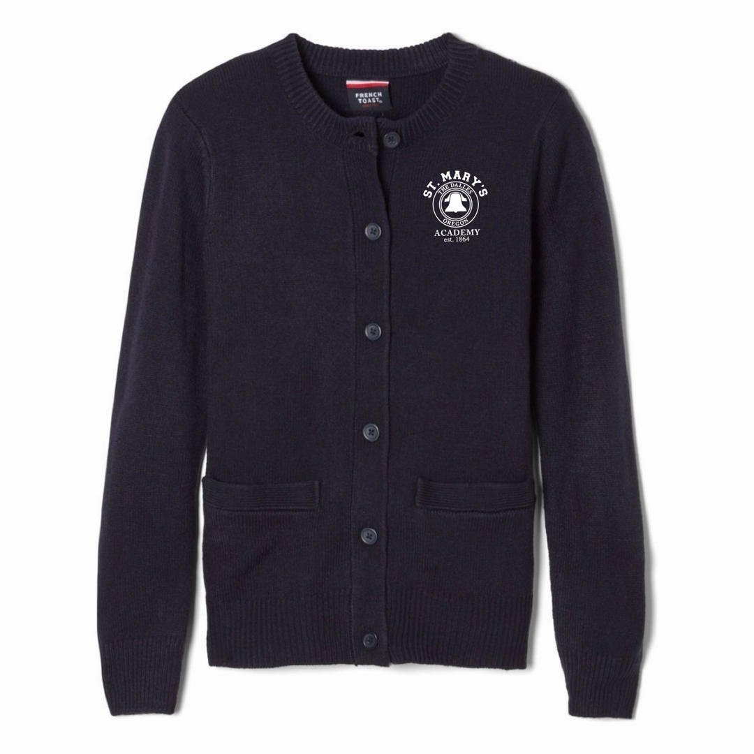 St. Marys Academy - Oregon - Girl's / Young Women's Crewneck Cardigan Sweater