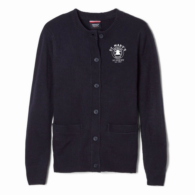 St. Marys Academy - Oregon - Girl's / Young Women's Crewneck Cardigan Sweater