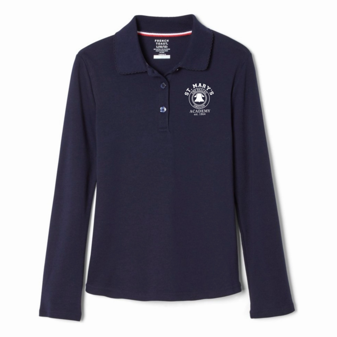 St. Marys Academy - Oregon - Girl's Long Sleeve Picot Collar Polo