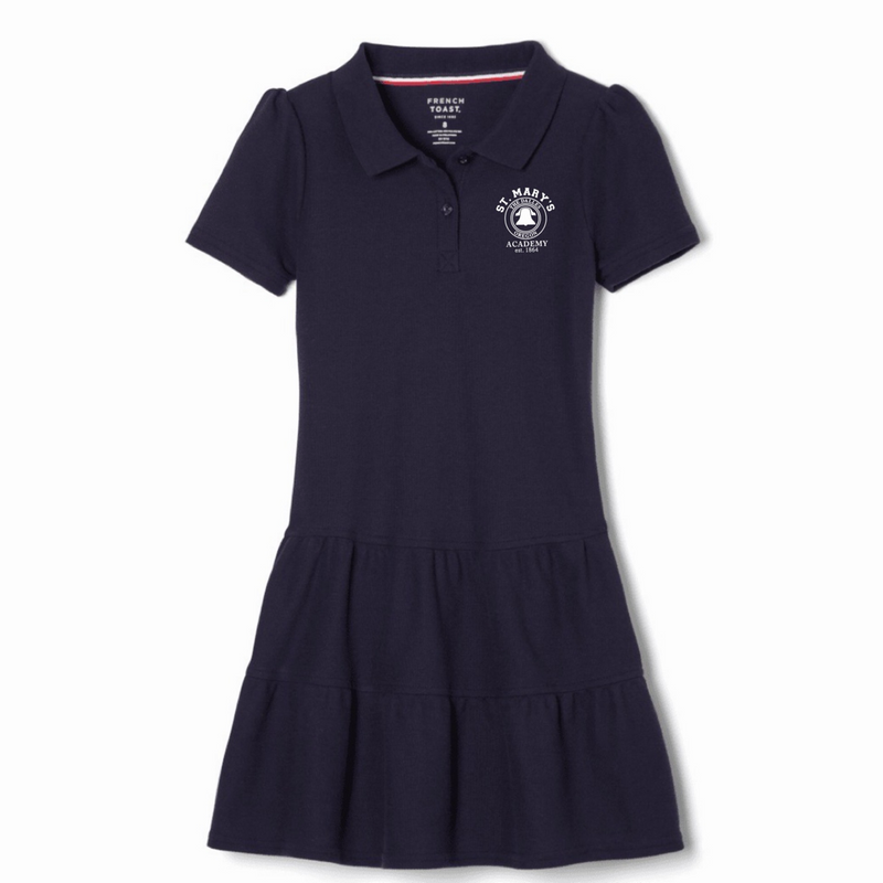 St. Marys Academy - Oregon - Girl's Short Sleeve Ruffle Piqué Polo Dress