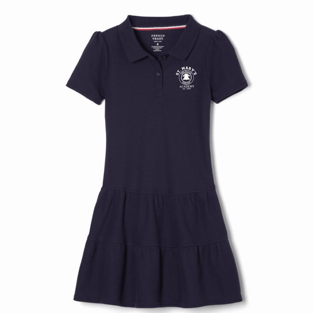 St. Marys Academy - Oregon - Girl's Short Sleeve Ruffle Piqué Polo Dress
