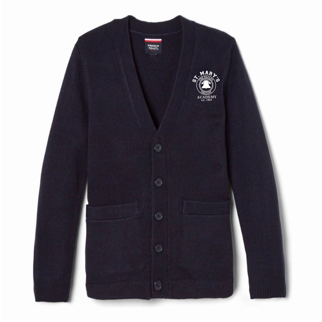 St. Marys Academy - Oregon - Youth / Young Adult Co-Ed V-Neck Cardigan Sweater
