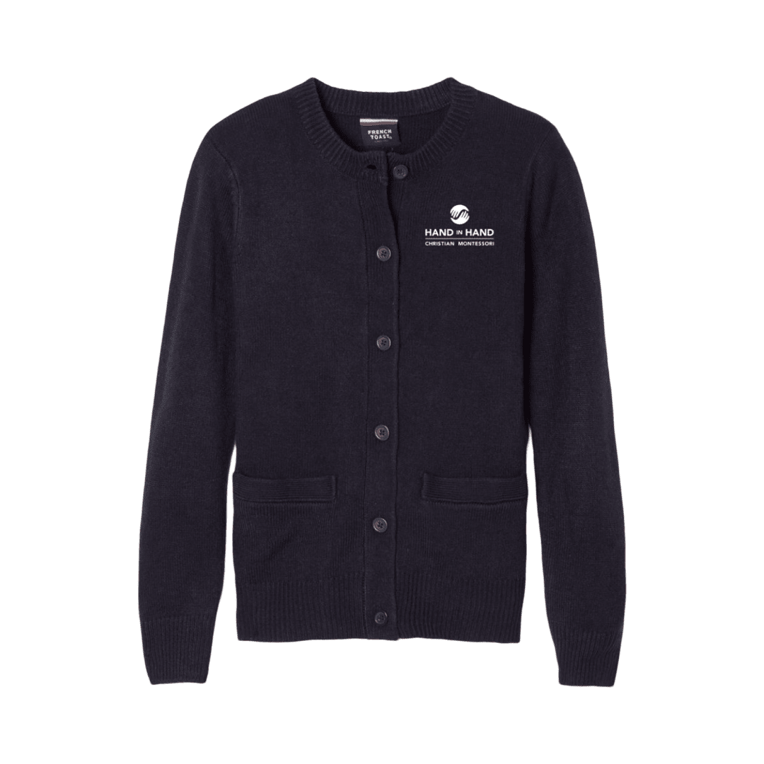 Hand In Hand - Crew Neck Cardigan - Girls