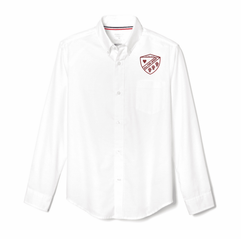 Sacred Heart - Texas - Boy's / Young Men's Long Sleeve Oxford Shirt - 3-6 Chapel