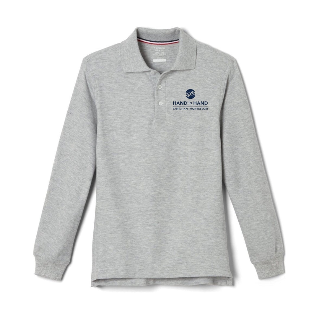 Hand In Hand - Long Sleeve Polo - Grey - Adult