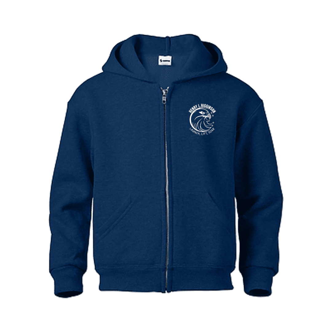 Higginson Inclusion K0-2 - Navy Full Zip Hoodie - Kids