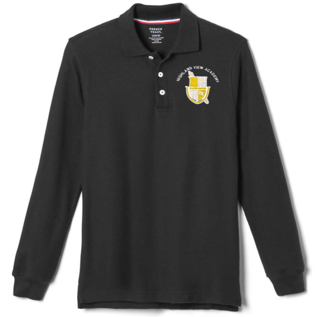 Highland View Academy - Co-Ed Youth / Adult Long Sleeve Pique Polo