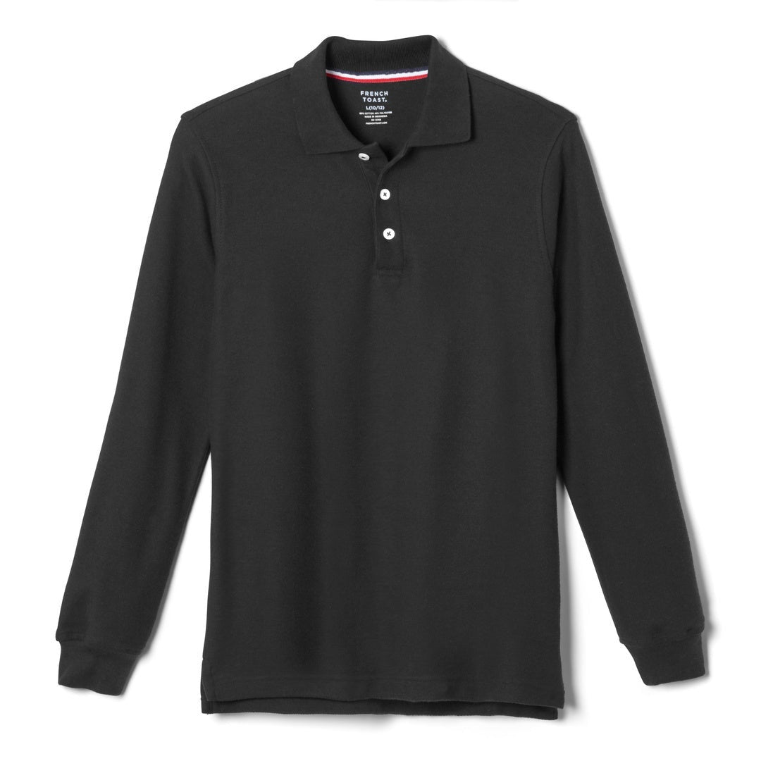 Veritas - Boy&#39;s Husky Long Sleeve Pique Polo - No Logo