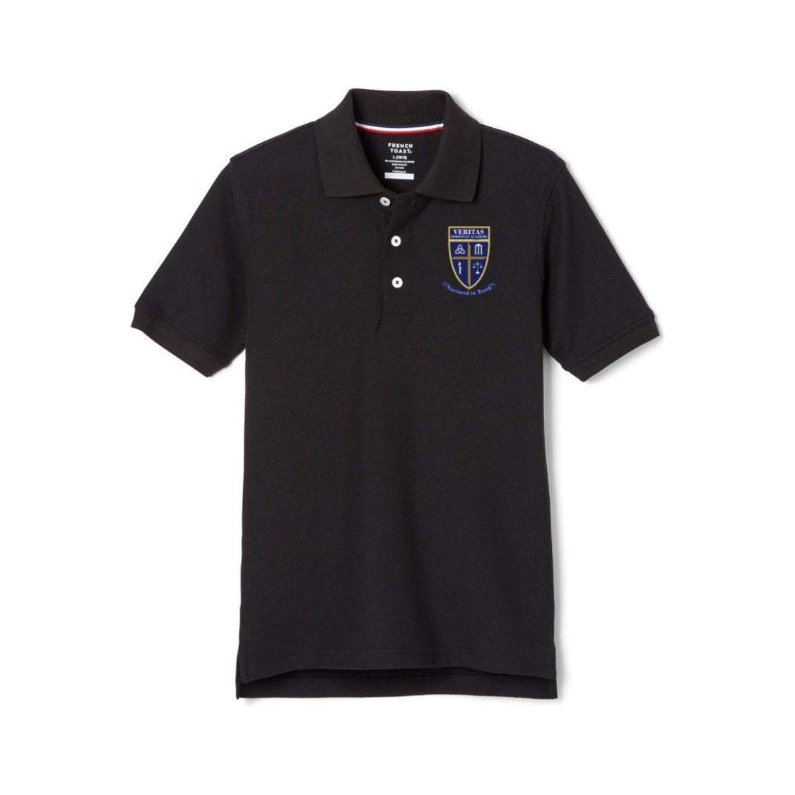 Veritas - Boy's Husky Short Sleeve Pique Polo  - With Logo