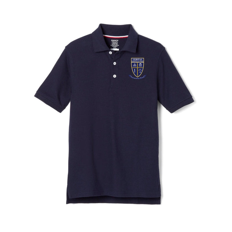 Veritas - Boy's Short Sleeve Pique Polo - With Logo