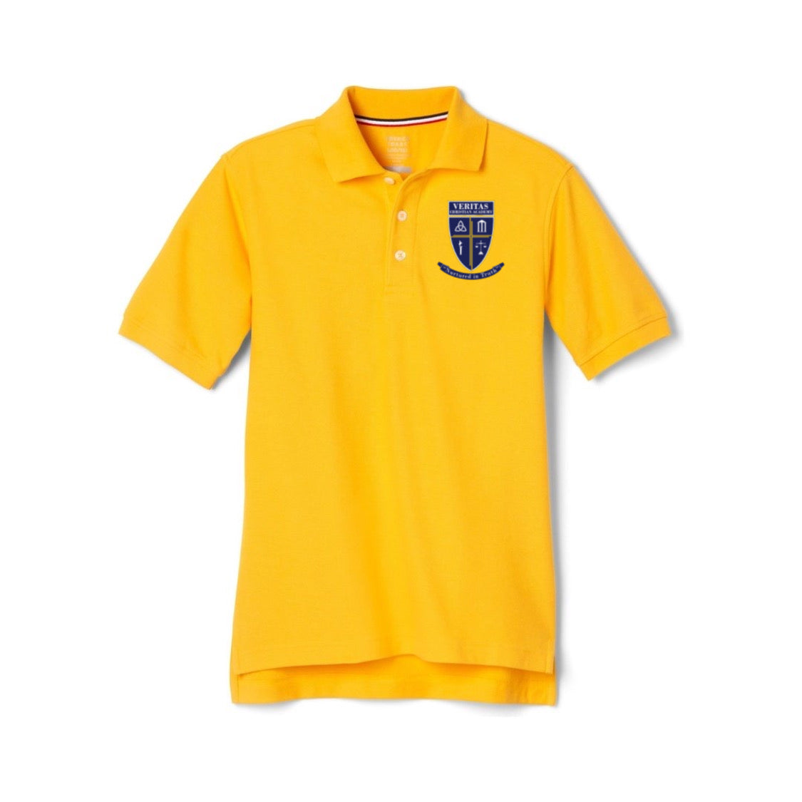 Veritas - Boy's Short Sleeve Pique Polo - With Logo