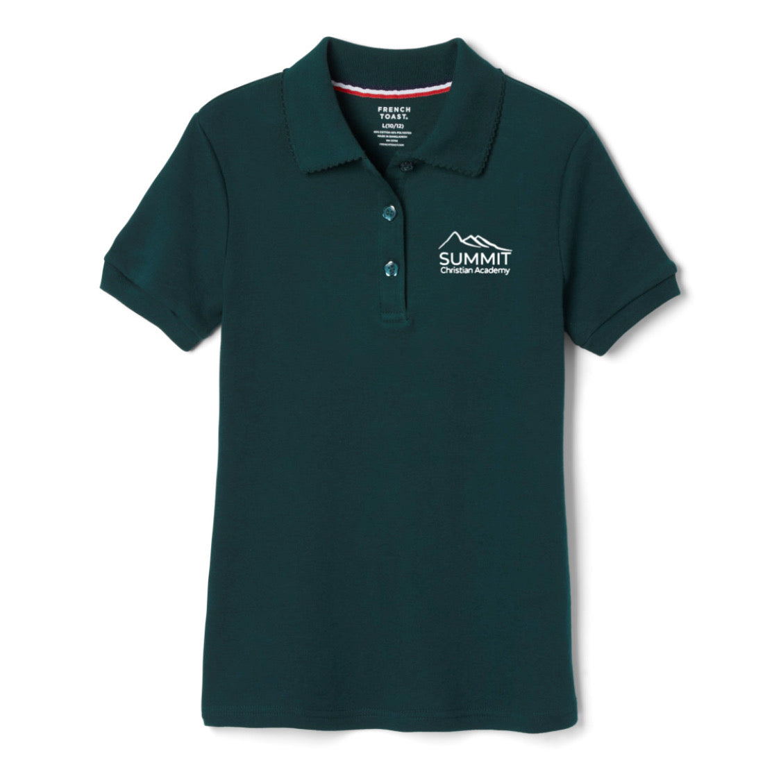Summit Christian Academy - Girl&#39;s Short Sleeve Picot Collar