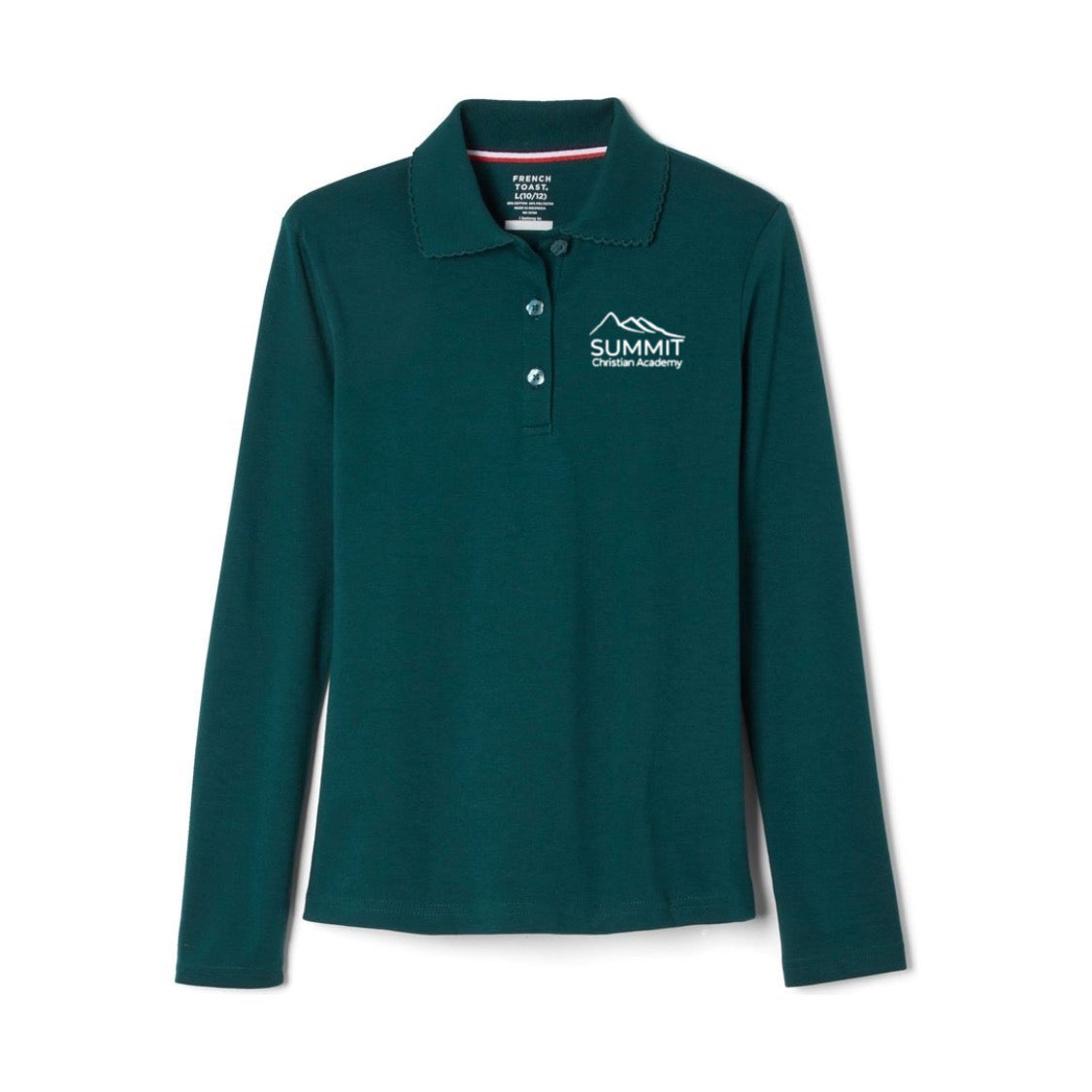 Summit Christian Academy - Girl&#39;s Long Sleeve Picot Collar