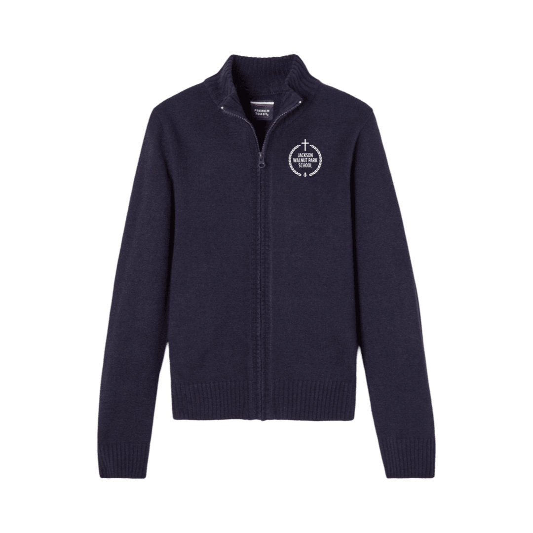 French Toast Mock Neck Zip Front Sweater : Jackson Walnut Park School