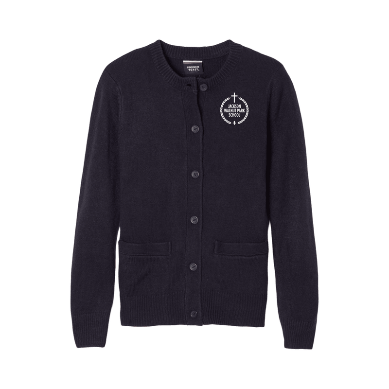 Jackson Walnut - Girl's Crewneck Cardigan