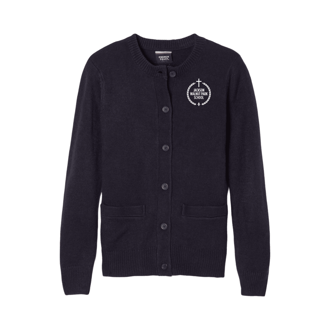 Jackson Walnut - Crewneck Cardigan - Girls