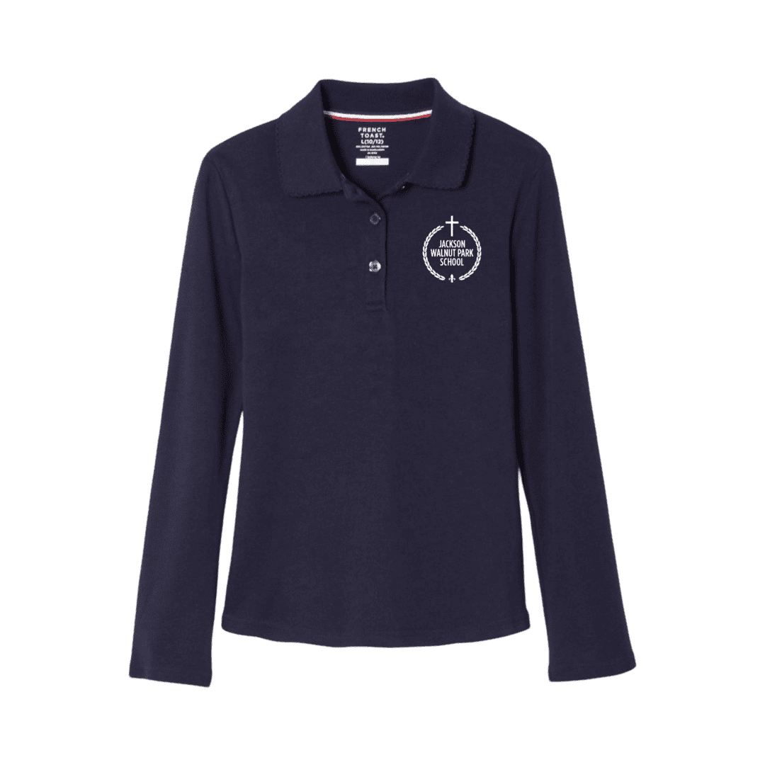 Jackson Walnut - Long Sleeve Picot Collar- Girl&#39;s