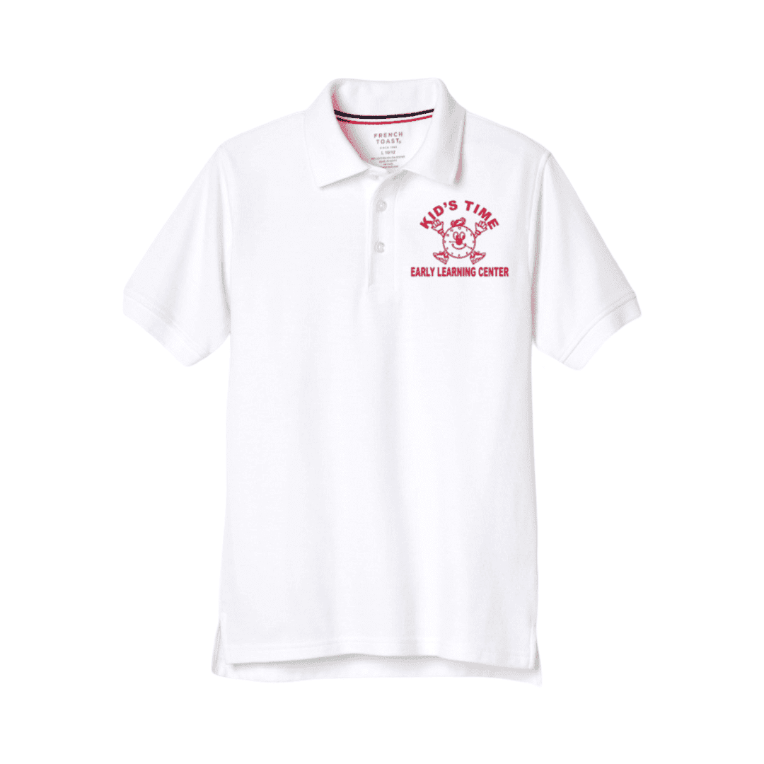 Kids Time Early Learning Center - White Short Sleeve Polo - Adult