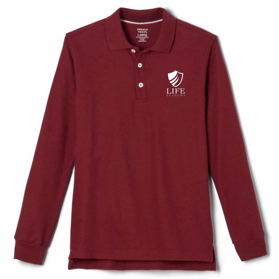 Life Academy - IN - Youth / Adult Co-Ed Long Sleeve Pique Polos