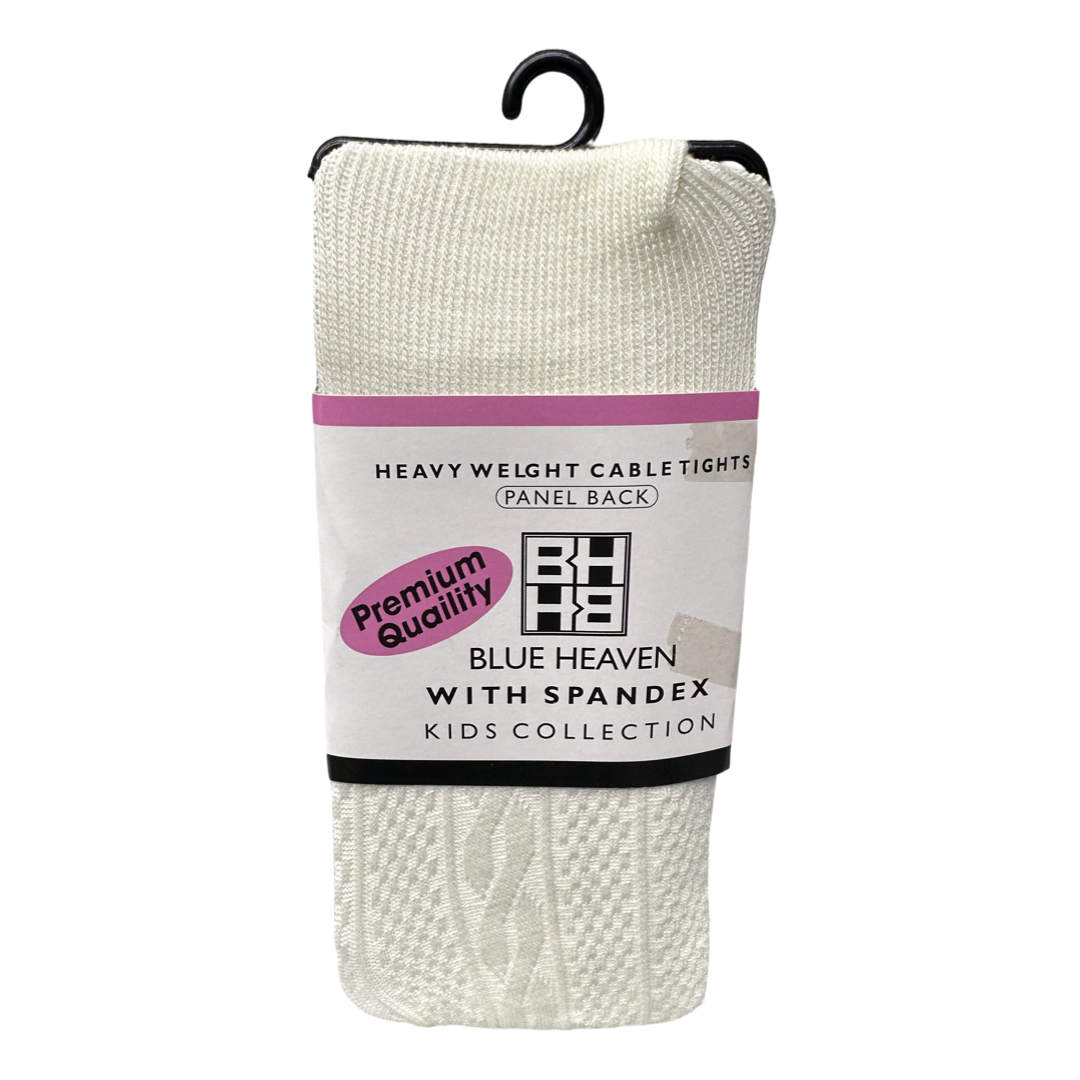 Blue Heaven Hosiery - Girls Heavy Weight Cable Tights W/ Spandex