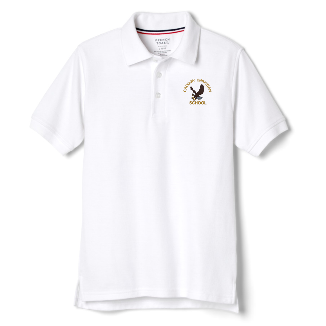 Calvary Christian School - CA - Boy's / Young Men's Short Sleeve Pique Polos