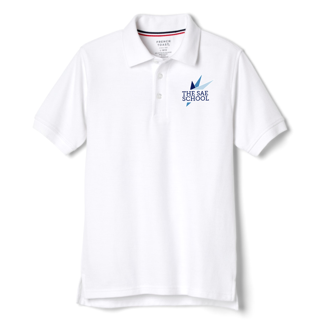The SAE School - Co-Ed Youth / Adult Navy Short Sleeve Pique Polo