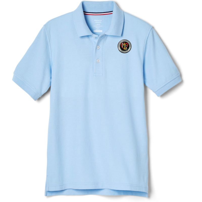Immanuel Lutheran School - Co-Ed Youth / Adult Navy Short  Sleeve Pique Polo - 6-8th Only