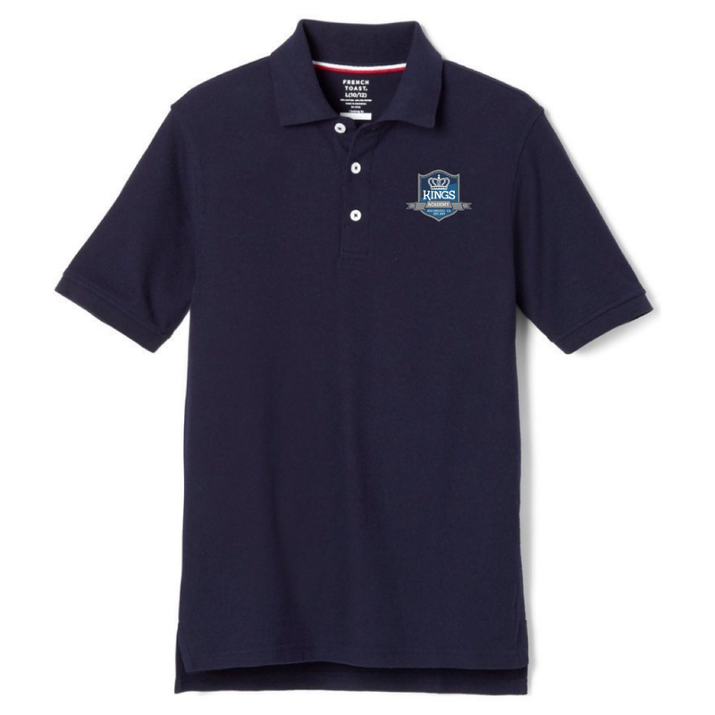 KINGS ACADEMY-CA-  Boy's Youth / Adult Short Sleeve Pique Polos - 6-12