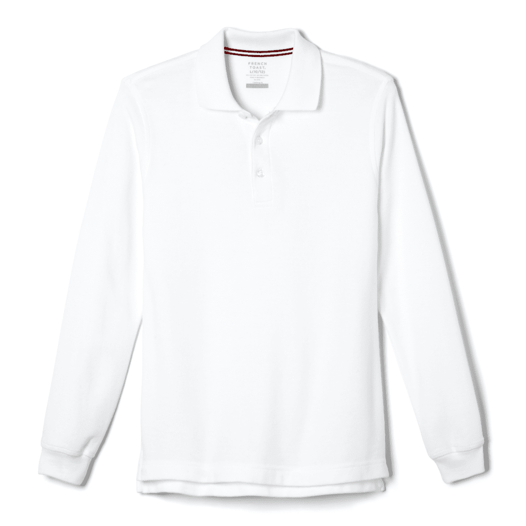 Veritas -  Boy&#39;s Long Sleeve Pique Polo - No Logo