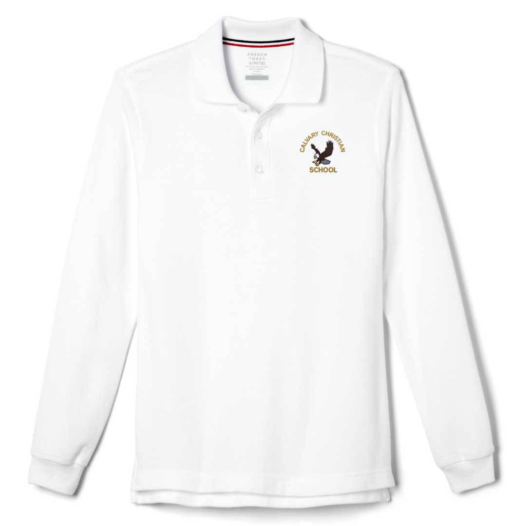 Calvary Christian School - CA - Boys / Young Men Long Sleeve Pique Polo