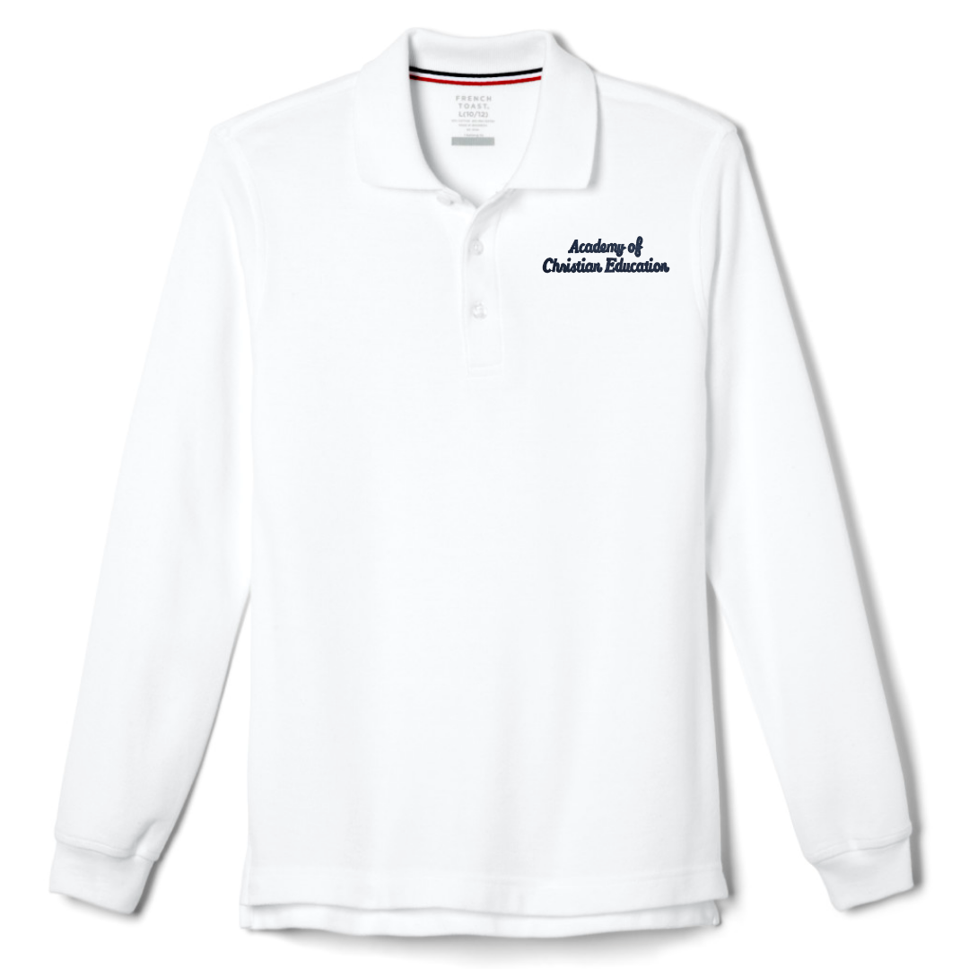 Academy of Christian Education - Youth / Adult Co-Ed Long Sleeve Pique Polos
