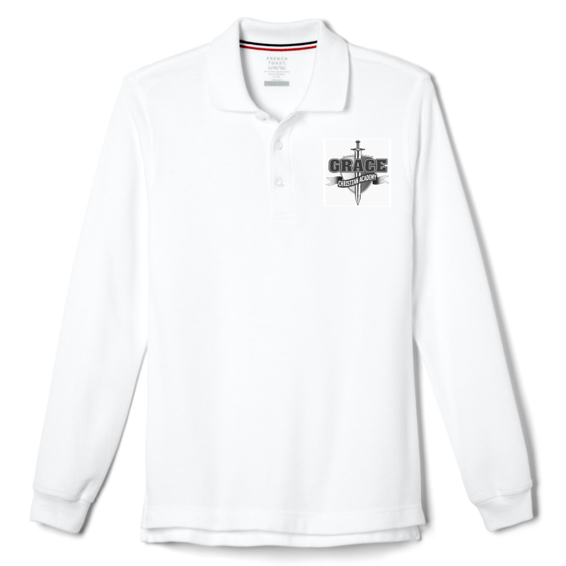 Grace Christian Academy - Co-Ed Youth / Adult Long Sleeve Pique Polo