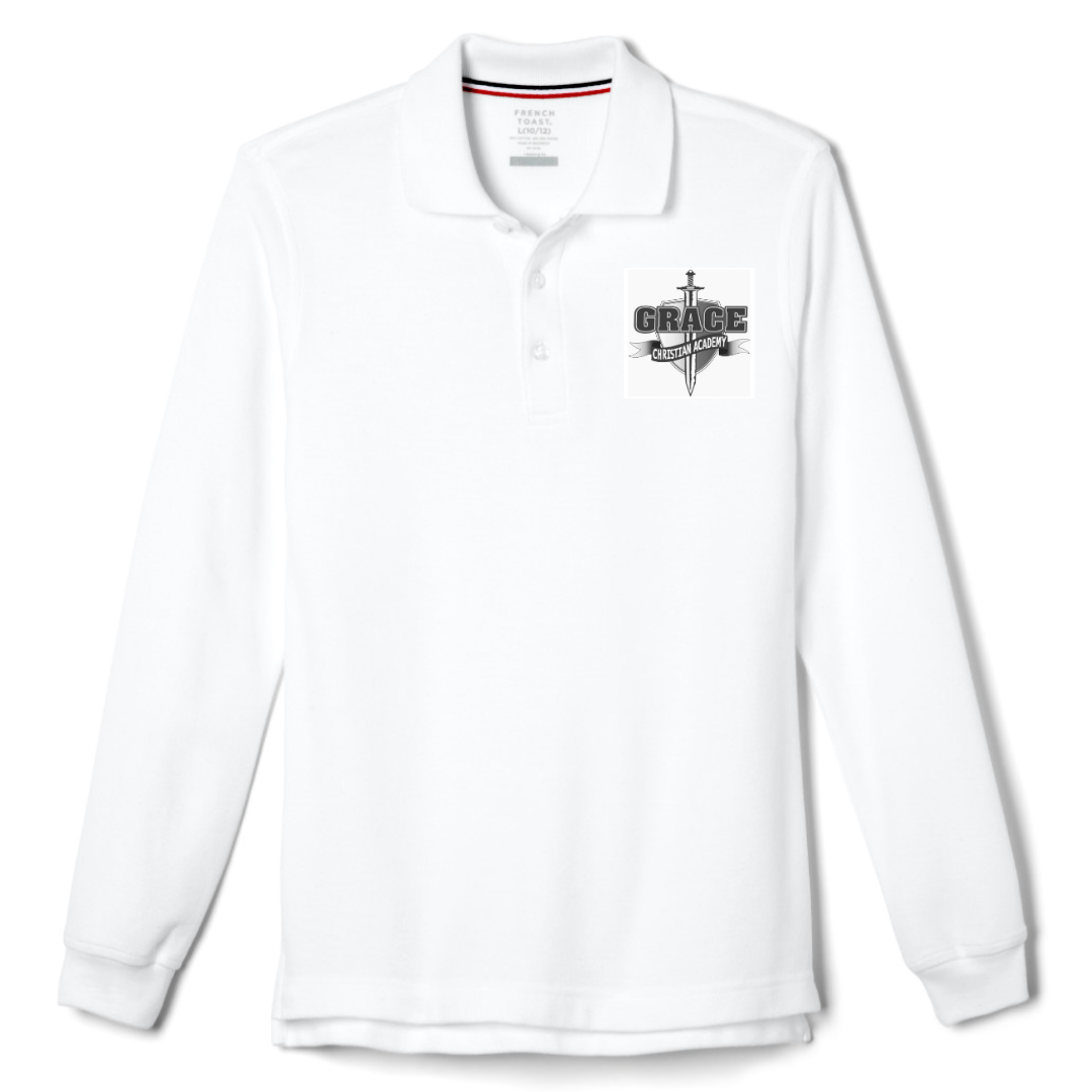 Grace Christian Academy - Co-Ed Youth / Adult Long Sleeve Pique Polo