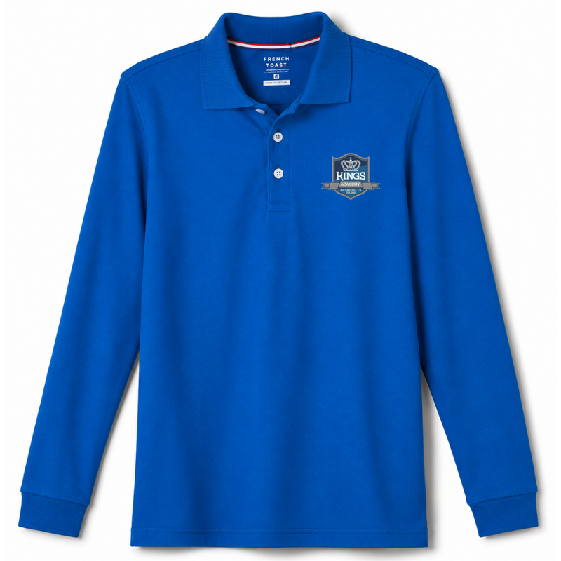 KINGS ACADEMY-CA - Boy's Youth / Adult Long Sleeve Pique Polo- K-5