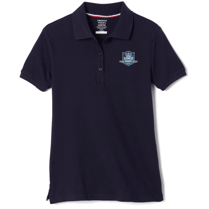 KINGS ACADEMY-CA - Girl's / Young Women's Short Sleeve Stretch Pique Polo - 6-12