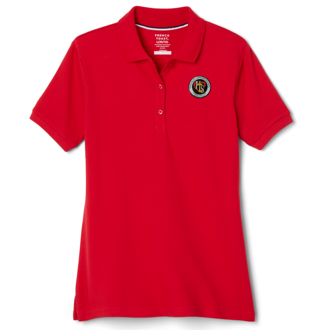 Immanuel Lutheran School - Girl's / Young Women's Short Sleeve Stretch Pique Polos
