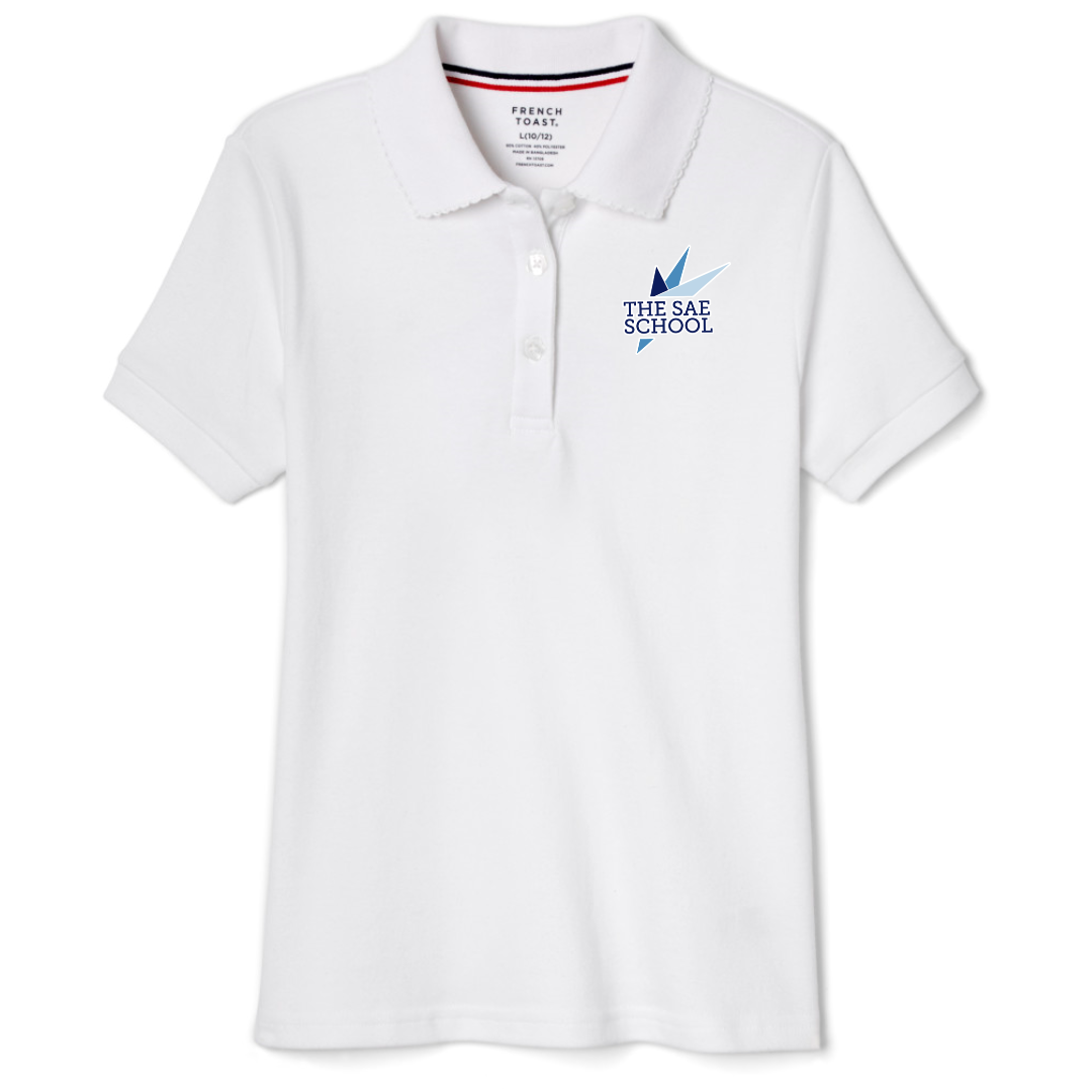 The SAE School - Girl's Short Sleeve Picot Collar Polo