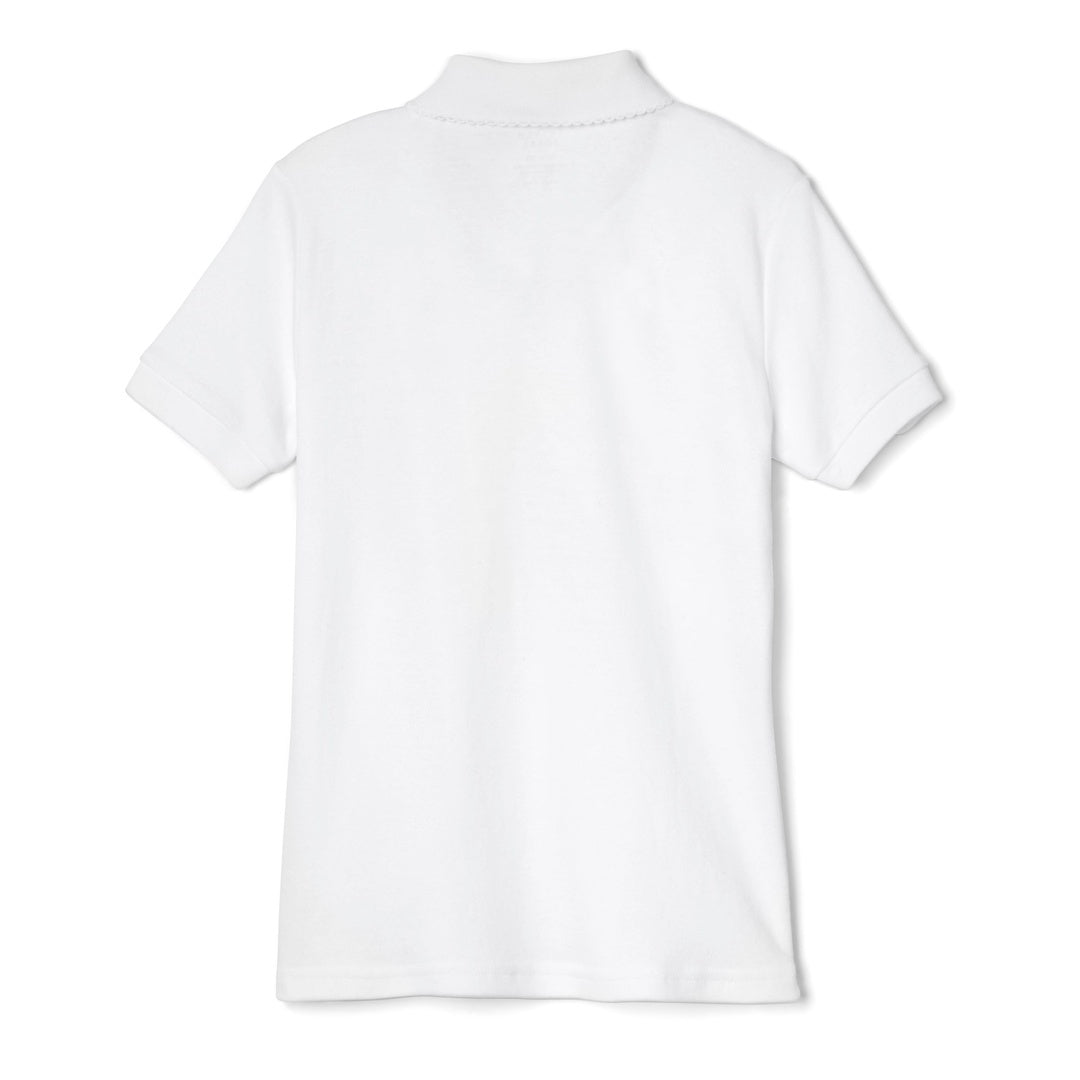 WHA - Girl&#39;s Plus Size Short Sleeve Picot Collar - No Logo