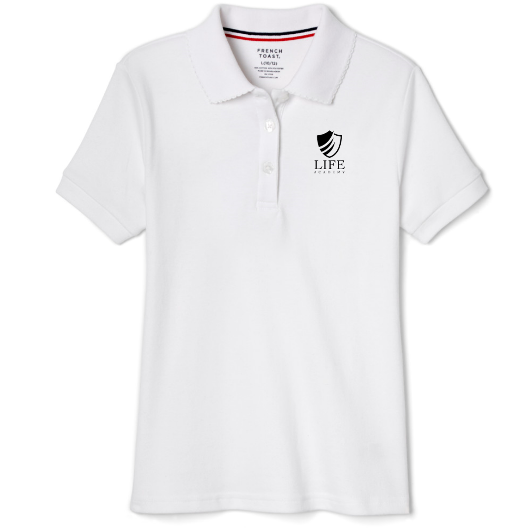 Life Academy - Girl's Short Sleeve Picot Collar Polo