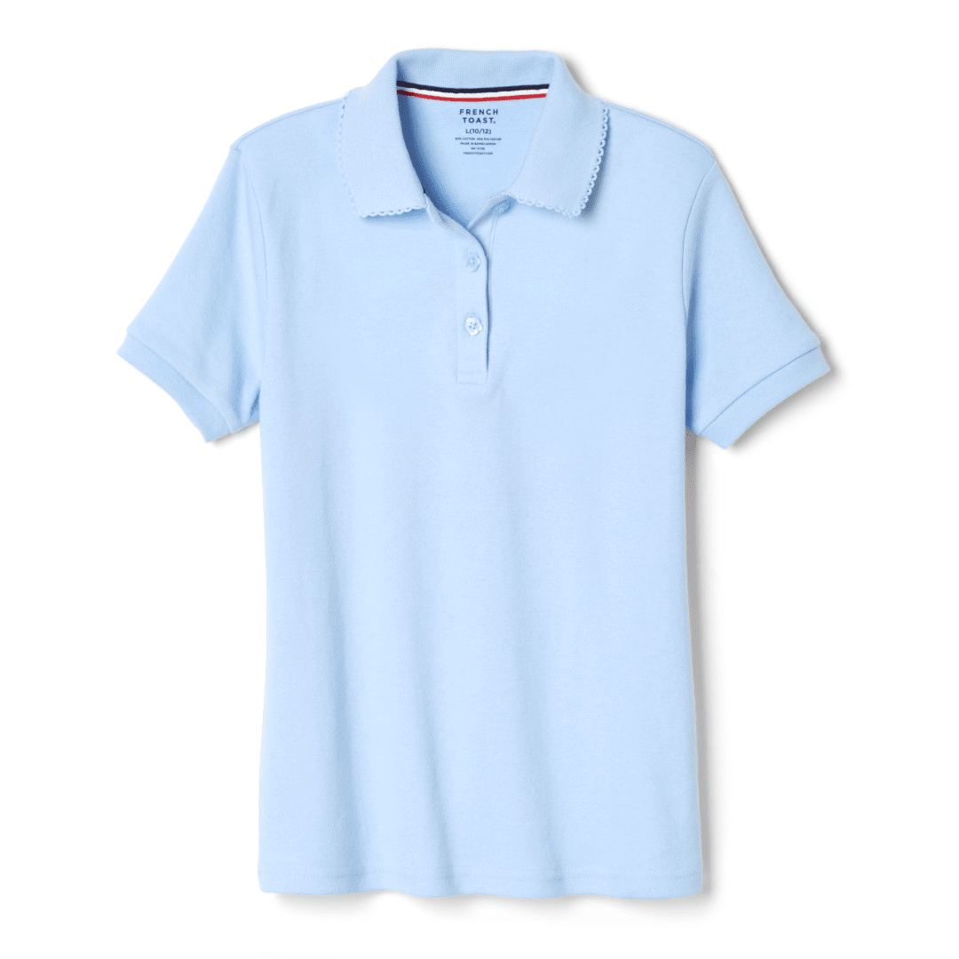 Harbor Christian Academy - Girl&#39;s Short Sleeve Picot Collar - No logos