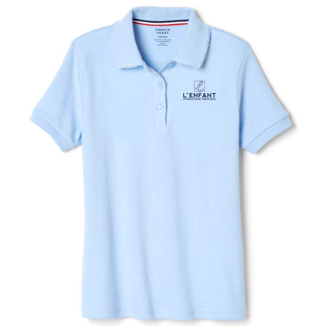 L'Enfant Montessori international Preschool - Girl's Short Sleeve Picot Collar Polo