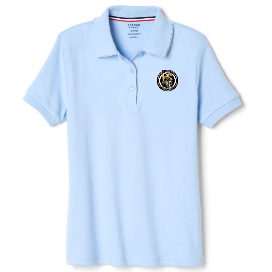 The Masters Class - Girl's Short Sleeve Picot Collar Polos