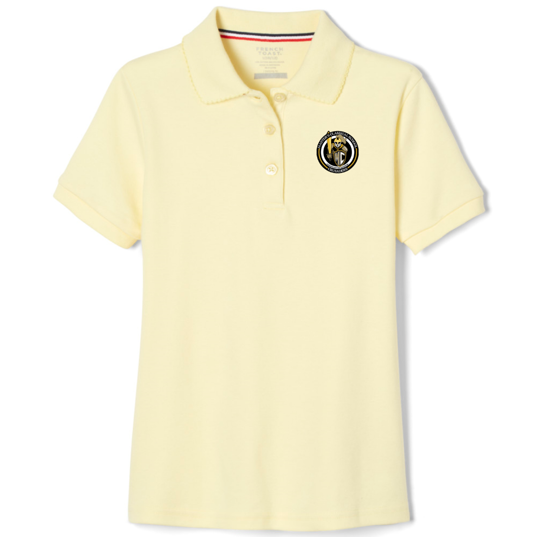 The Masters Class - Girl's Short Sleeve Picot Collar Polos