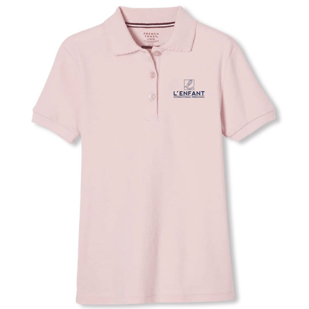 L'Enfant Montessori international Preschool - Girl's Short Sleeve Picot Collar Polo