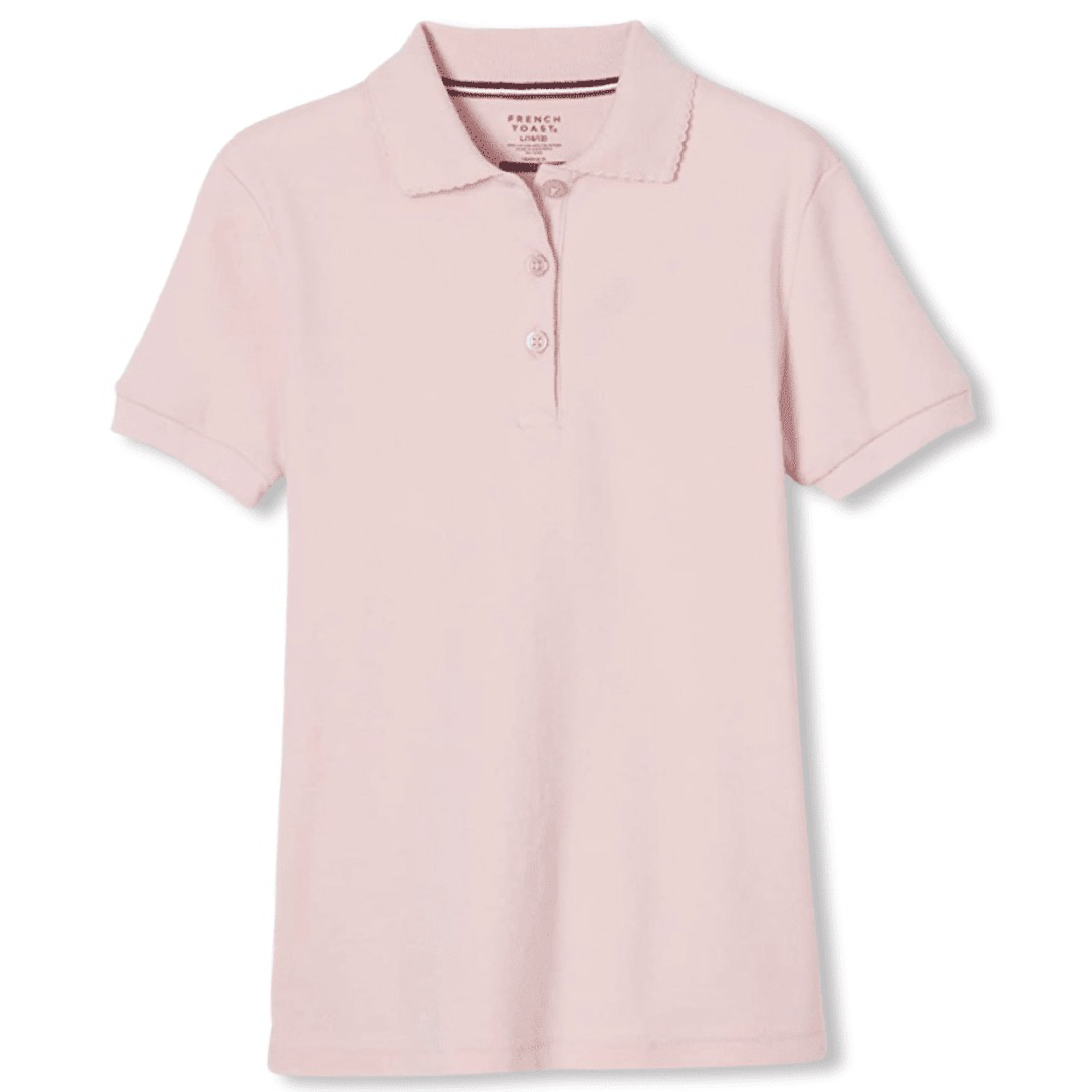 Toddler Short Sleeve Picot Collar