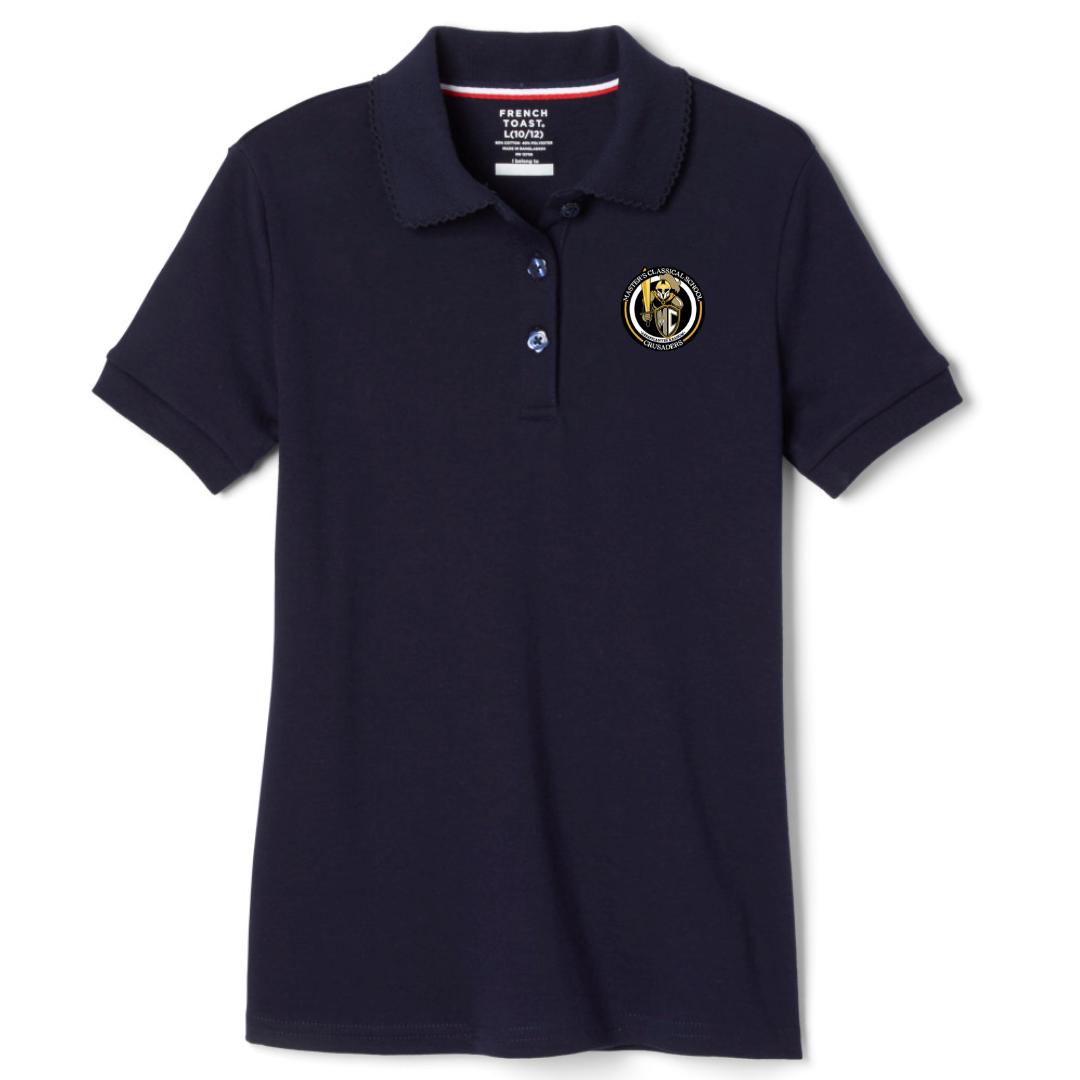 The Masters Class - Girl's Short Sleeve Picot Collar Polos
