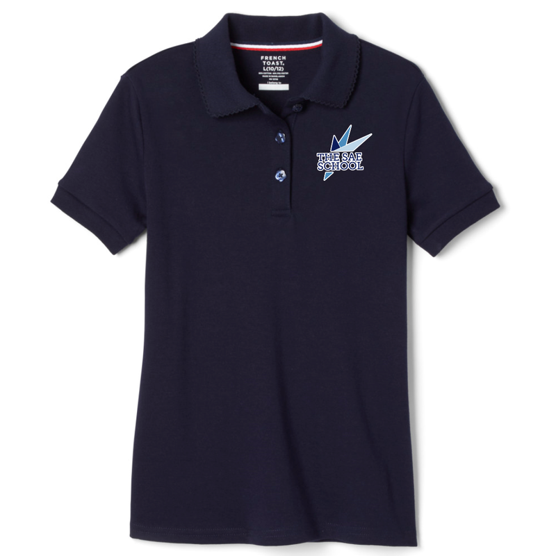 The SAE School - Girl's Short Sleeve Picot Collar Polo