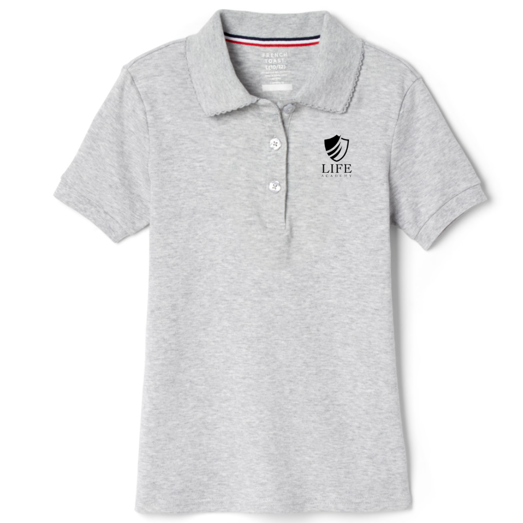 Life Academy - Girl's Short Sleeve Picot Collar Polo