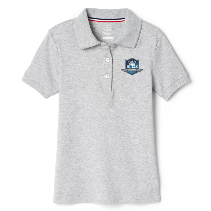 KINGS ACADEMY-CA - Girl's Short Sleeve Picot Collar Polo -K-5