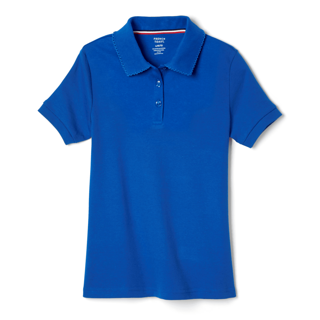 Harbor Christian Academy - Girl's Short Sleeve Picot Collar - No logos